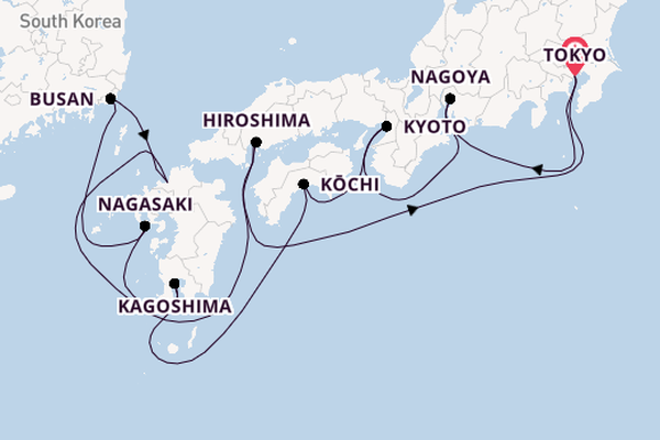 Japan from Tokyo, Japan with the Nautica
