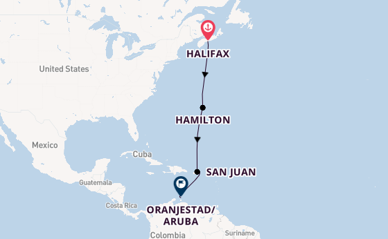 Caribbean from Halifax, Canada with the Seabourn Pursuit