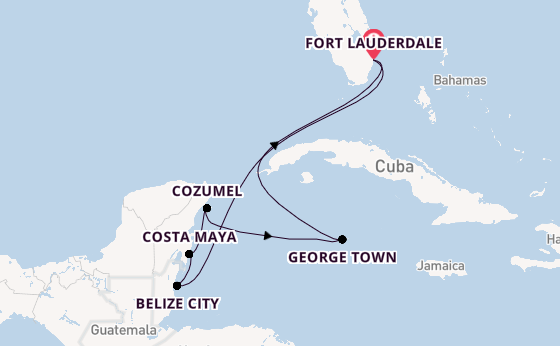 Westelijke Caraïben vanaf Fort Lauderdale, Verenigde Staten met de Celebrity Xcel