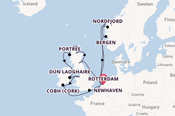 22daagse cruise vanaf Rotterdam