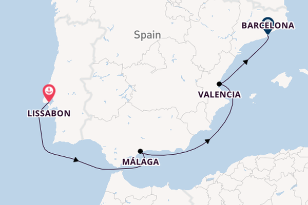 Westelijke Middellandse Zee vanaf Lissabon, Portugal met de EXPLORA II