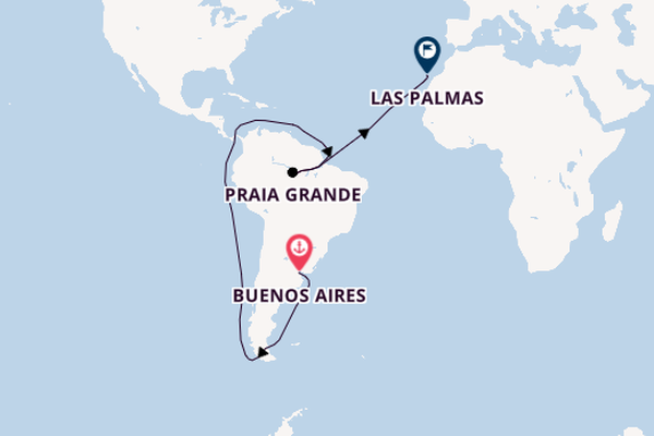 Südamerika ab Buenos Aires, Argentinien auf der Le Lyrial