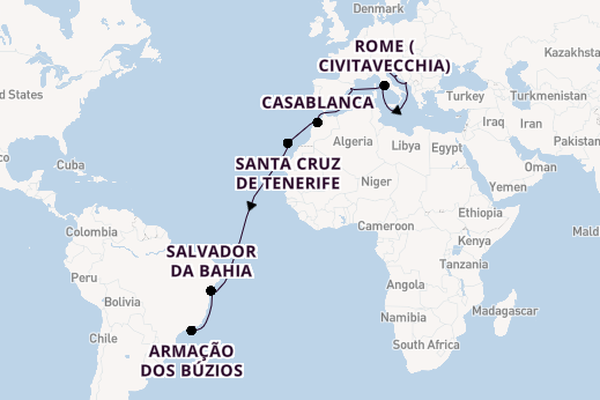 Transatlantic & Repositioning from Venice, Italy with the MSC Armonia 