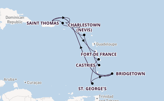 Caribbean from San Juan, Puerto Rico with the Emerald Princess