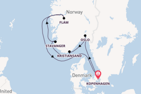 8-daagse cruise met de Nieuw Statendam vanuit Kopenhagen