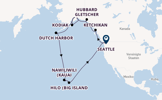Alaska ab Vancouver, Kanada auf der Noordam