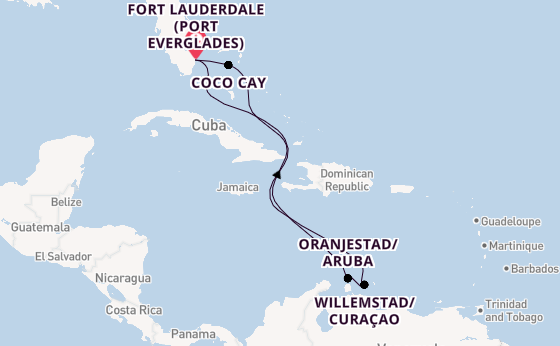 Caribbean from Fort Lauderdale (Port Everglades), Florida, USA with the Legend of the Seas