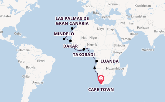 Africa from Cape Town, South Africa with the Seabourn Quest
