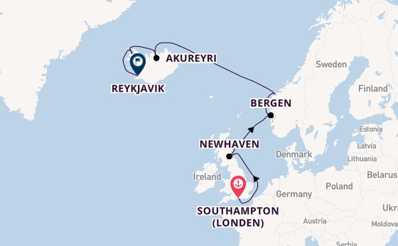 Verenigd Koninkrijk vanaf Southampton (Londen), Engeland met de Norwegian Star