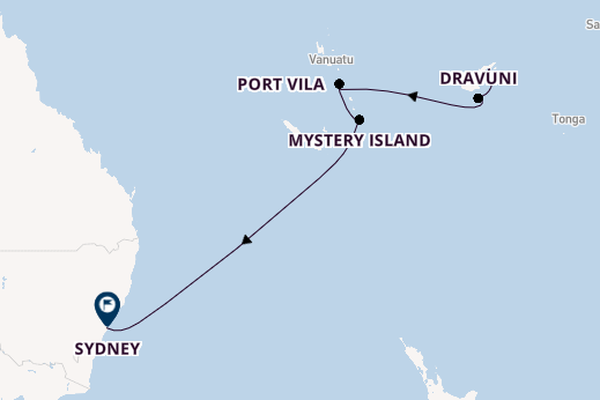 Zuidelijke Stille Oceaan vanaf Lautoka, Fiji met de Norwegian Spirit