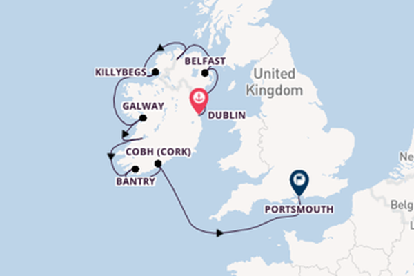 Britse Eilanden vanaf Dublin, Ierland met de Azamara Journey