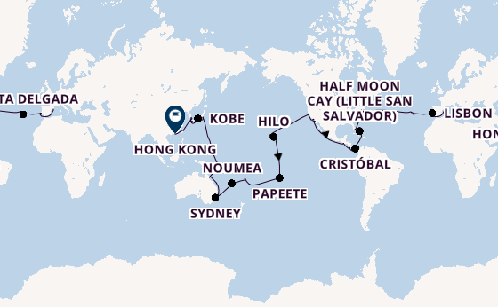 World Cruise from Barcelona, Spain with the Costa Deliziosa