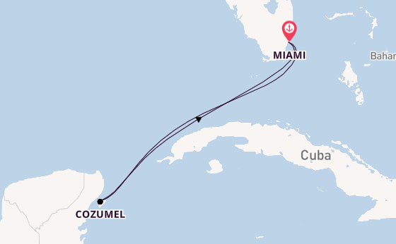 Western Caribbean from Miami, Florida, USA with the Norwegian Jewel