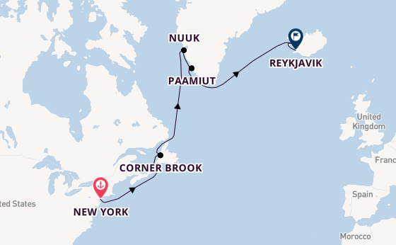Transatlantic from New York, USA with the Aurelia
