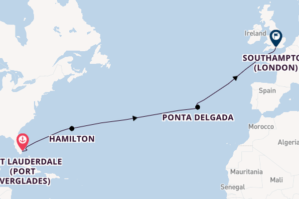 Transatlantic & Repositioning from Fort Lauderdale (Port Everglades), Florida with the Queen Victoria