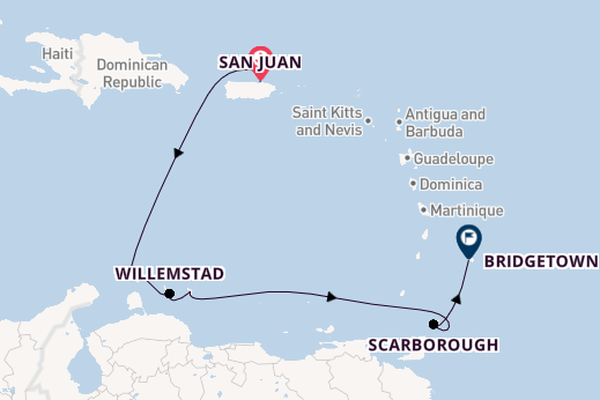 Zuidelijke Caraïben vanaf San Juan, Puerto Rico met de EXPLORA II