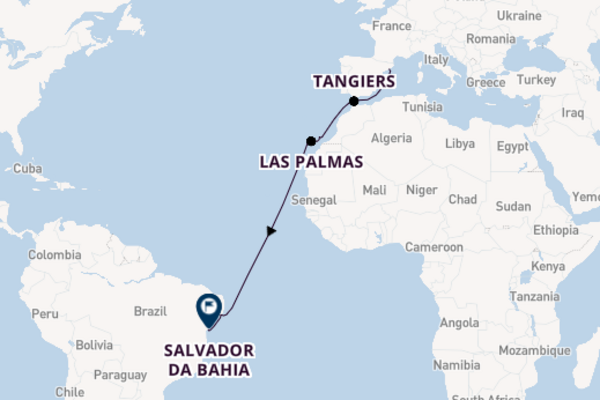 Cruising with the MSC Orchestra  to Salvador da Bahia from Barcelona