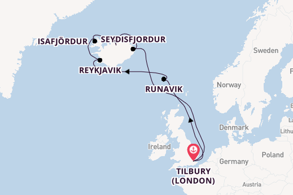 Sailing from Tilbury (London) via Runavik