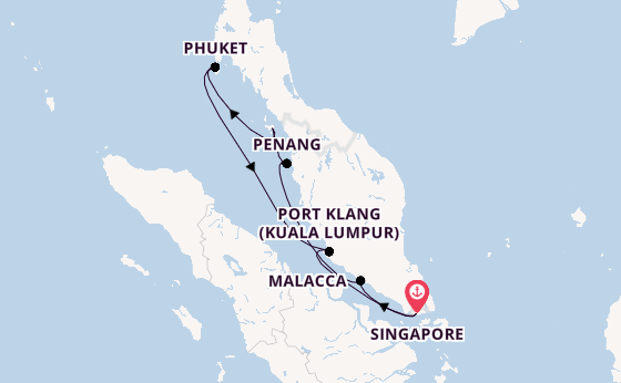 South East Asia from Singapore, Singapore with the Silver Muse