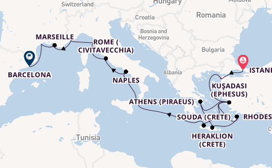Mediterranean Sea from Istanbul, Turkey with the Viking Jupiter