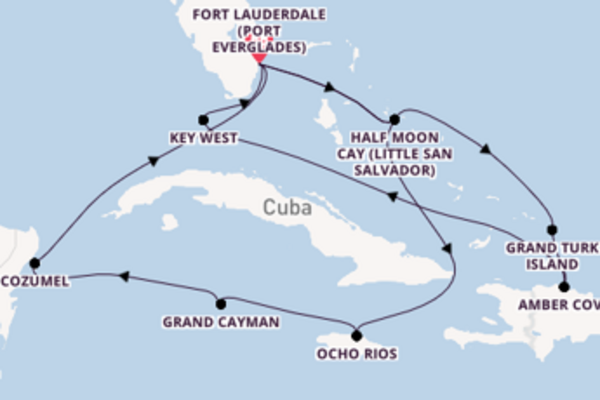 15 day cruise from Fort Lauderdale