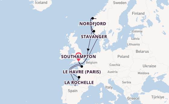 Norway from Southampton, England with the Arvia