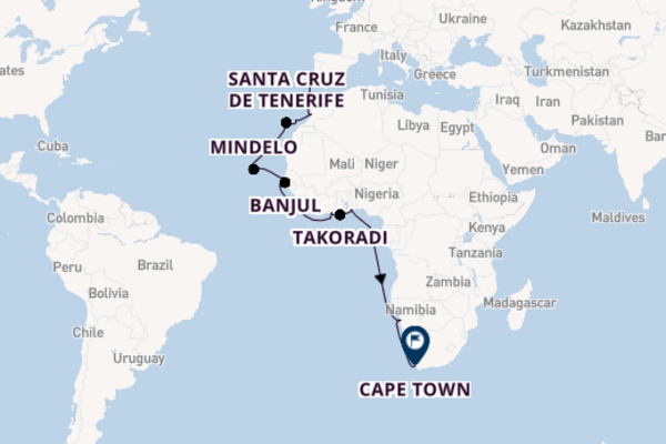 Cruise with the Seven Seas Splendor to Cape Town from Lisbon