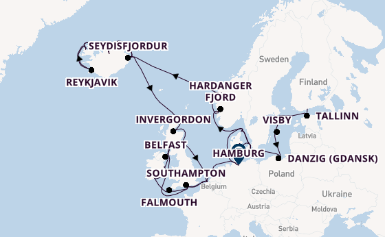 British Isles from Helsinki, Finland with the Regal Princess