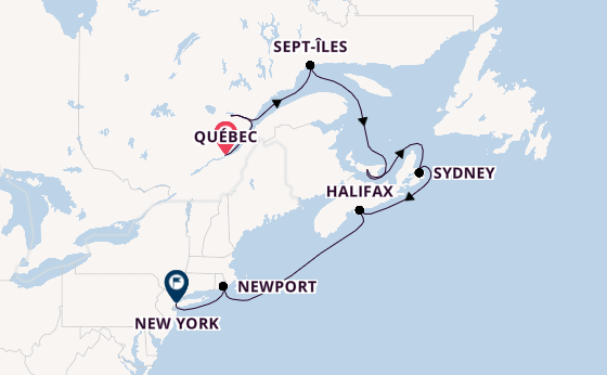 USA Ostküste ab Québec, Kanada auf der Explora III