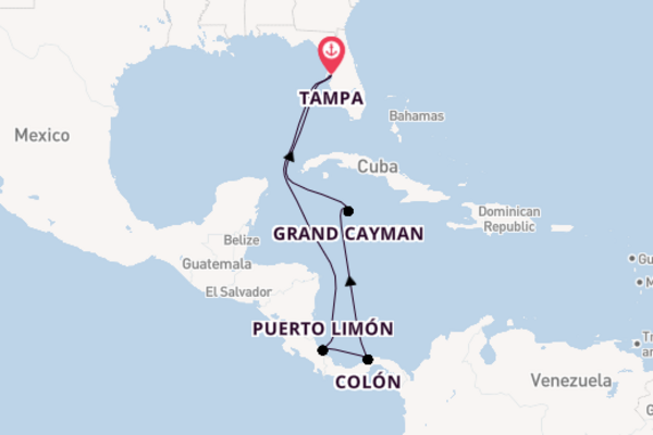 Central America from Tampa, Florida with the Carnival Legend