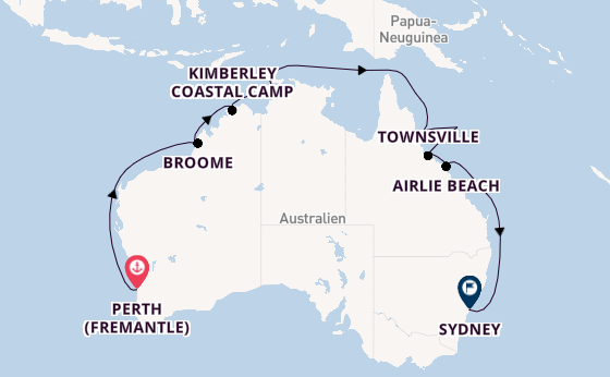 Australien ab Perth (Fremantle), Australien auf der Grand Princess