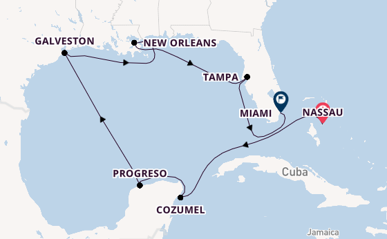Caribbean from Nassau, Bahamas with the MS EUROPA 2