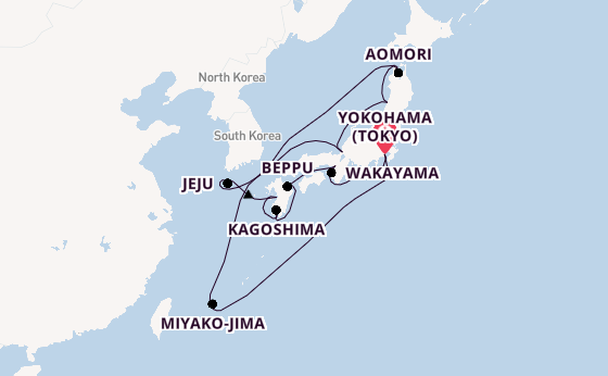 Japan from Yokohama (Tokyo), Japan with the Diamond Princess