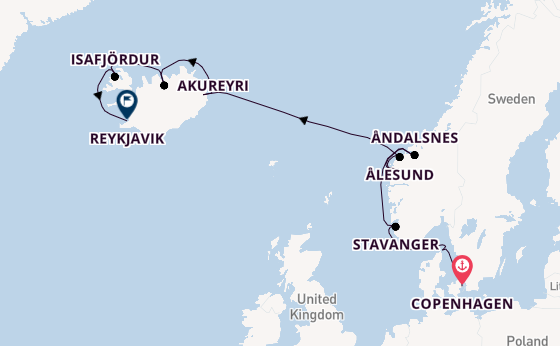 Norway from Copenhagen, Denmark with the Caribbean Princess