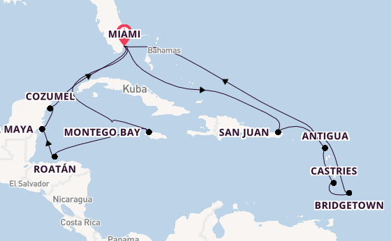 Karibik ab Miami auf der Queen Elizabeth