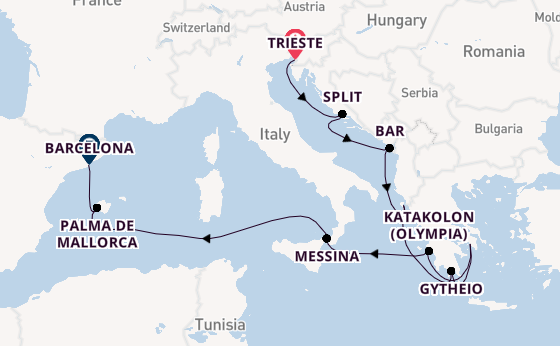 Mediterranean Sea from Trieste, Italy with the Allura