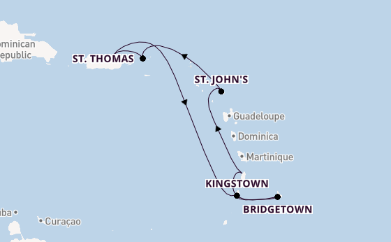 Caribbean vanaf San Juan, Puerto Rico met de Celebrity Summit