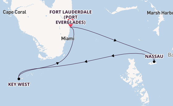 Karibik ab Fort Lauderdale (Port Everglades), USA auf der Celebrity Reflection