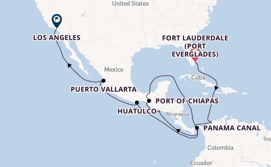 Central America from Fort Lauderdale (Port Everglades), Florida with the Coral Princess
