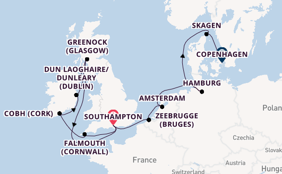 British Isles from Southampton, England with the Regal Princess