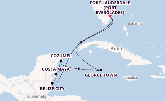 Westliche Karibik ab Fort Lauderdale (Port Everglades), USA auf der Celebrity Xcel