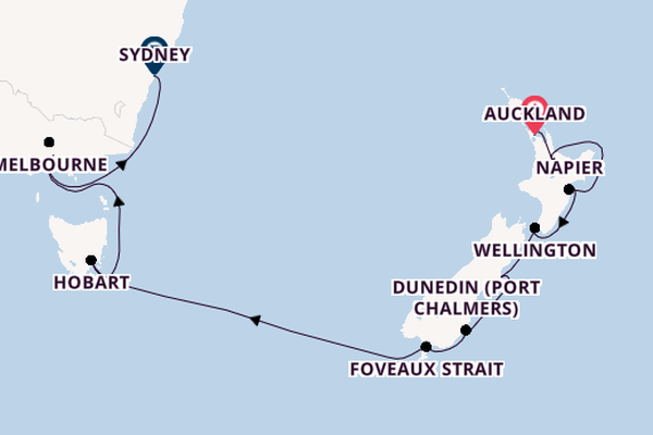 Australia and New Zealand from Auckland, New Zealand with the Viking Orion