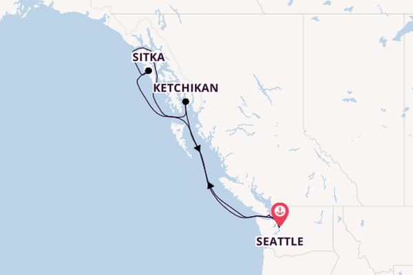 Alaska & West Canada from Seattle, Washington, USA with the Brilliant Lady