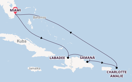 Karibik ab Miami auf der Freedom of the Seas