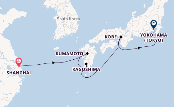 Japan from Shanghai, China with the Spectrum of the Seas