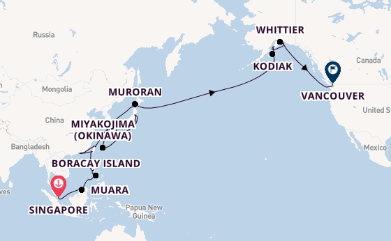 Transpacific from Singapore, Singapore with the Riviera