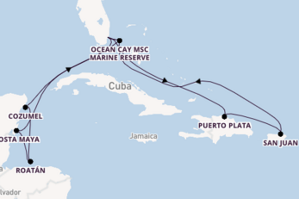 15 day cruise with the MSC World America to Miami