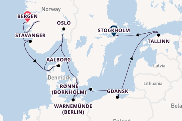 Northern Europe from Bergen, Norway with the Viking Neptune