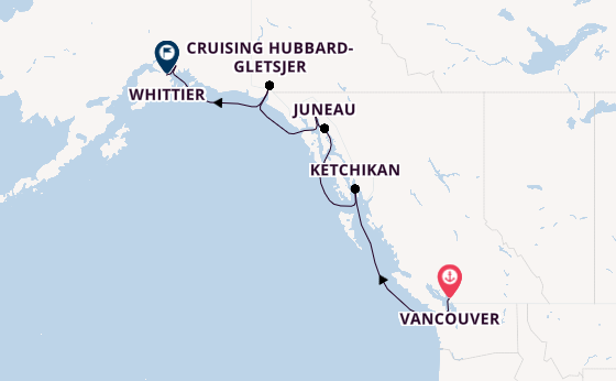 Alaska vanaf Vancouver, Canada met de Nieuw Amsterdam