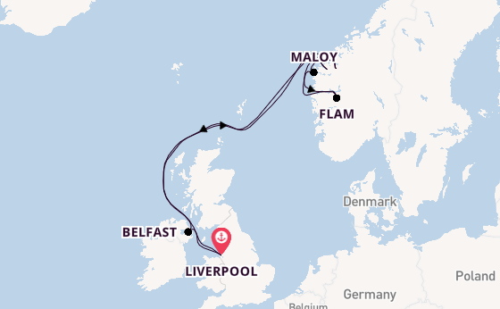 Cruising from Liverpool with the Ambition